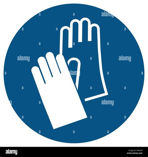 Vector Illustration Safety Sign Protective Symbol Hand Protection