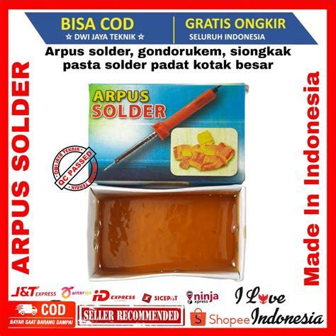 Jual Arpus Solder Gondorukem Siongkak Pasta Solder Padat Kotak Besar