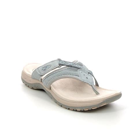 Earth Spirit Juliet 01 Grey Suede Womens Toe Post Sandals 40508 03