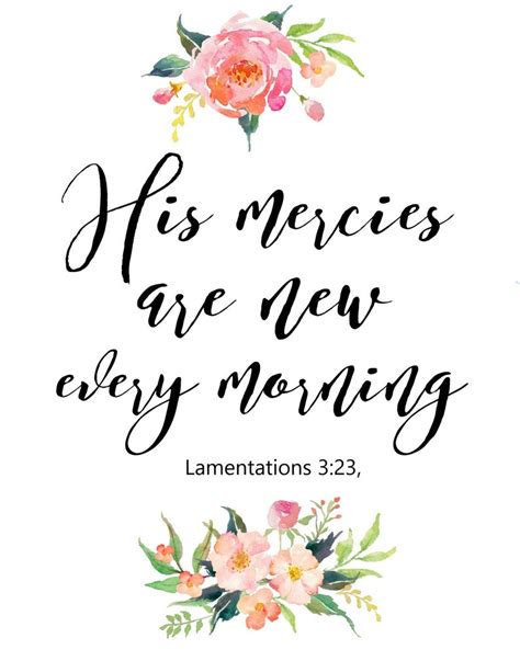 Bible Verse His Mercies Are New Every Morning Scripture | Etsy