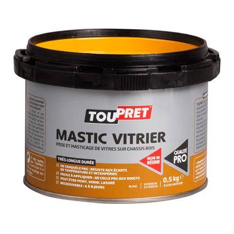 Mastic Vitrier Blanc 500g TOUPRET DOD