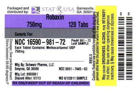 ROBAXIN (STAT RX USA LLC): FDA Package Insert