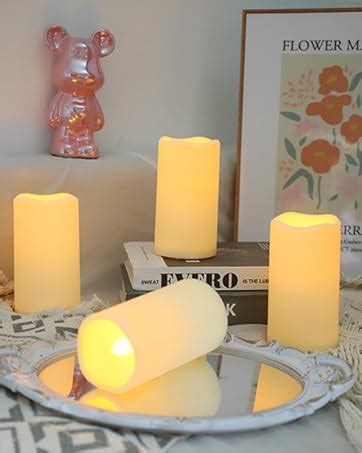 Amazon Lezonic Rechargeable Flickering Flameless Candles Battery