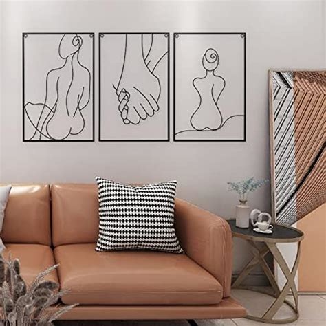 Naked Woman Wall Decor Nude Female Body Wall Art Gold Line Female Body