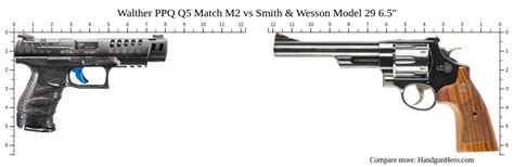 Walther PPQ Q5 Match M2 Vs Smith Wesson Model 29 6 5 Size Comparison