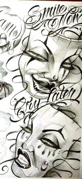 Smile Now Cry Later Chicano Tattoo Art