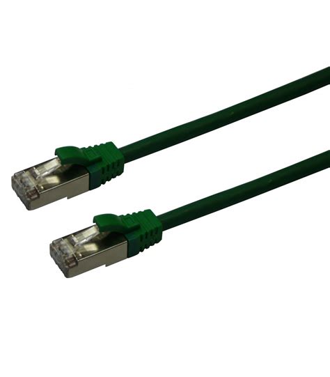 Cordon Cat 6a Rj45 S Ftp Ls0h Avec Manchon Vert Snagless 0 15 Mètre Fabrication Spécifique