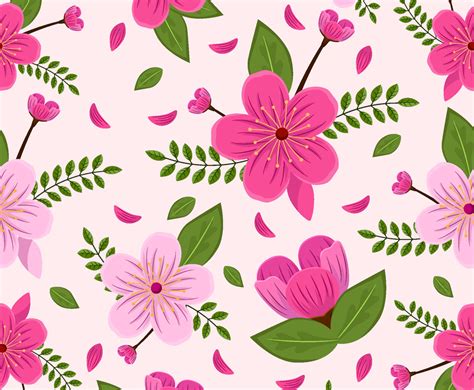 Seamless Pattern Cherry Blossom Background | FreeVectors