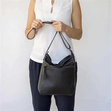 Black Crossbody Bag With Wide Strap Laroll Bags