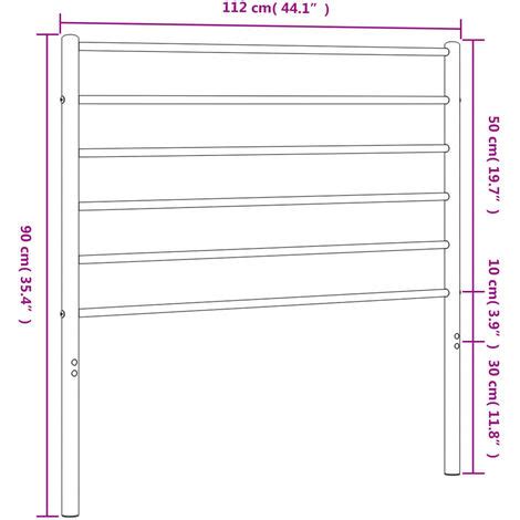 Metal Headboard White 107 Cm VidaXL