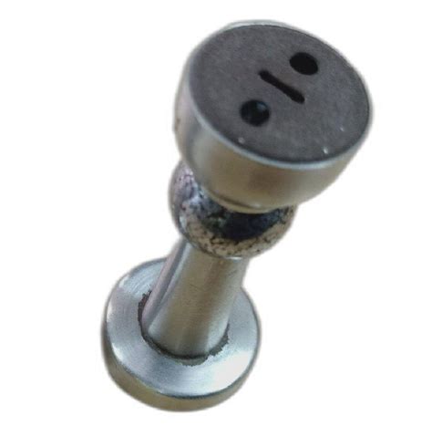 Silver And Black Chrome Stainless Steel Door Stopper Plunger Type