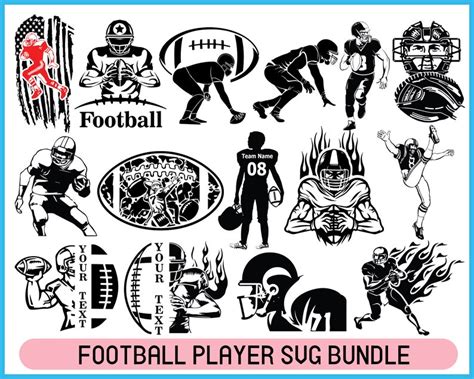 Football Svg Bundle For Football Team Players Shirts Svg Files For