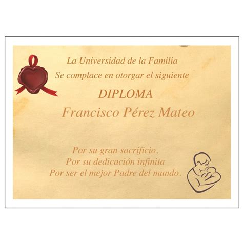 Diploma Personalizado Para O Melhor Pai Do Mundo