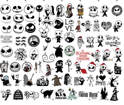 Nightmare Before Christmas Svg Cartoon Svg Nightmare Svg Etsy