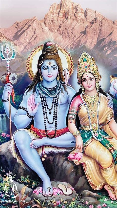 Shiv Shankar Ji Ke Mahadev y Parvati Maa señor Shiva dios Fondo de