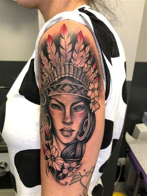 Tatuaje Realista A Color De Mujer India Circe Tattoo