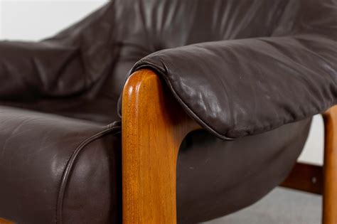 Mid Century Modern Teak And Leather Easy Chair For Sale At Stdibs