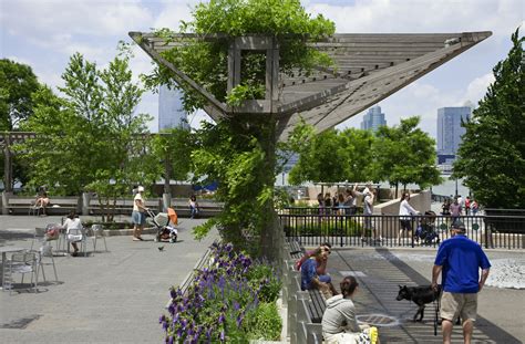 Trellis Brooklyn Monsignor John J Kowsky Plaza Green Facade