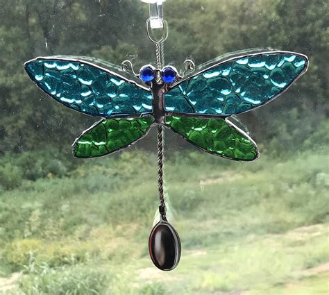 Amazon Stained Glass Dragonfly Sun Catcher Handmade