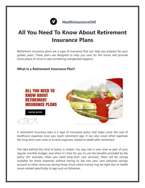 PPT - All You Need To Know About Retirement Insurance Plans PowerPoint Presentation - ID:11708587