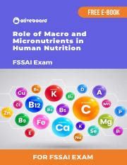 Fssai Micro Macro Nutrients Pdf Free E Book Role Of Macro And