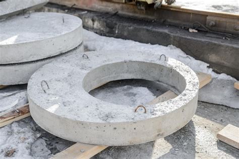 Premium Photo Closeup Of Reinforced Concrete Well Cover Well Ring