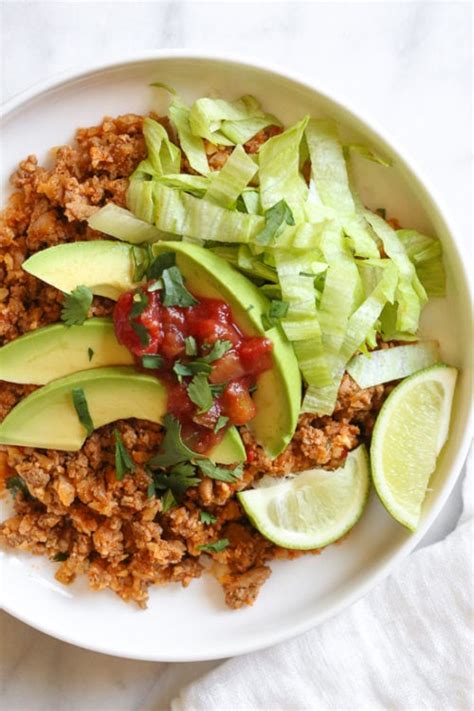 Skillet Ground Turkey Taco Cauliflower Rice Skinnytaste