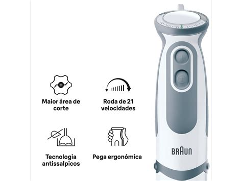 Varinha Mágica Acessórios BRAUN MultiQuick 5 MQ5220 WH 1000 W