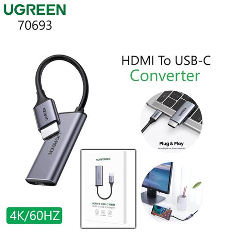 Ugreen 70693 Hdmi To Usb C Adapter 4k 60hz Shopee Thailand