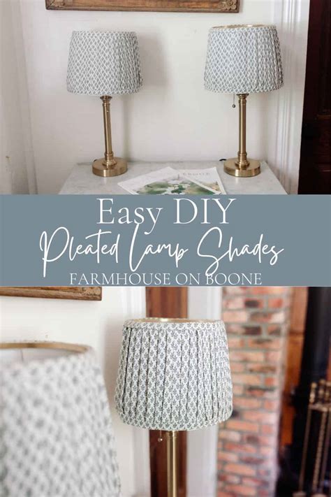 Easy DIY Pleated Lampshades - Farmhouse on Boone