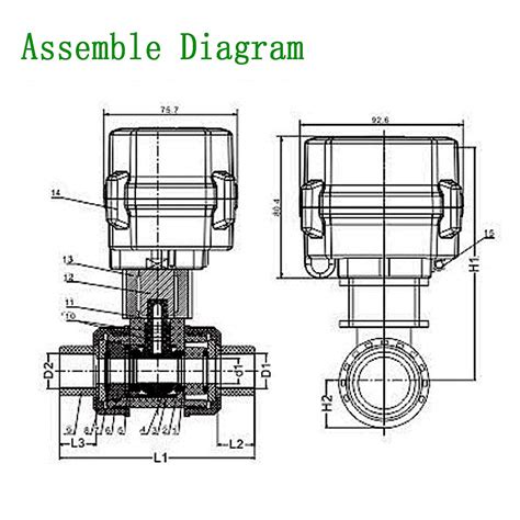 Two Wires Control Dn25 Normally Closed Dc12v Motorized Ball Valve1 Pvc Electric