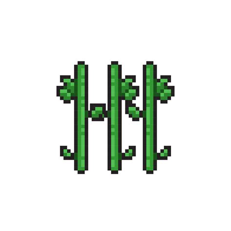 Bamboo Tree In Pixel Art Style 21721110 Vector Art At Vecteezy