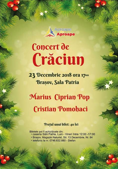 Spectacole Brasov Concert De Craciun Spectacole Brasov