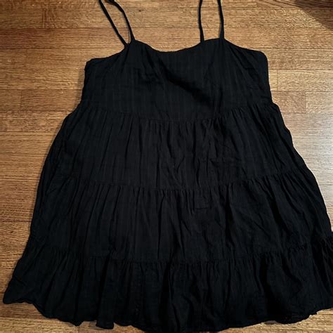 Old Navy Black Thigh Knee Length Dress In Womens Depop