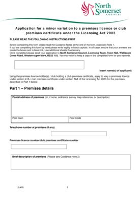 Fillable Online N Somerset Gov Application Form For A Minor Variation