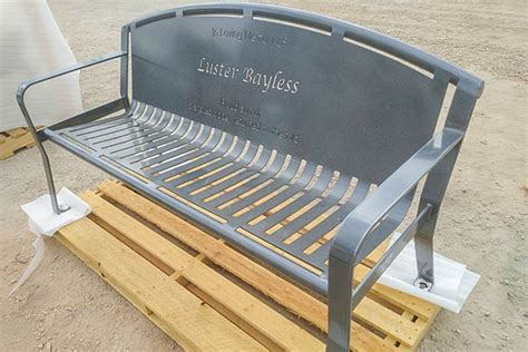 Metal Park Memorial Benches - Smith Steelworks