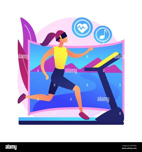 VR Fitness Gym Abstract Concept Vector Illustration Stock Vector Image