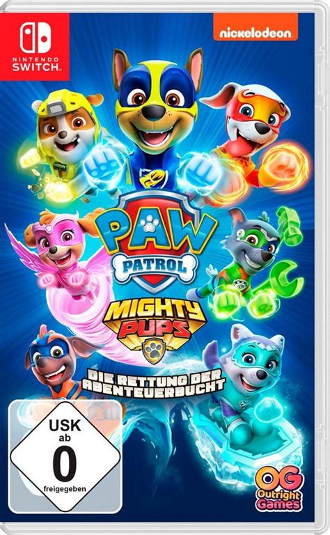 Paw Patrol Mighty Pups Die Rettung Der Abenteuerbucht Nintendo Switch Begib Dich Nun Zum