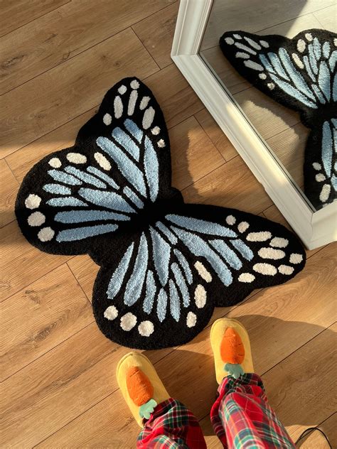 Handmade Tufted Butterfly Custom Rug Etsy