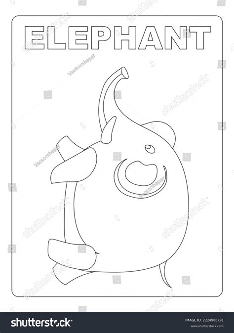 Animal Coloring Page Kids Art Line Stock Vector (Royalty Free ...