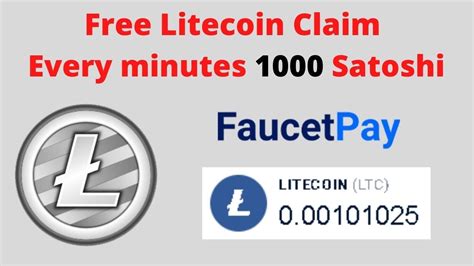 Free Litecoin Claim Every Minutes 1000 Satoshi LTC Faucet YouTube