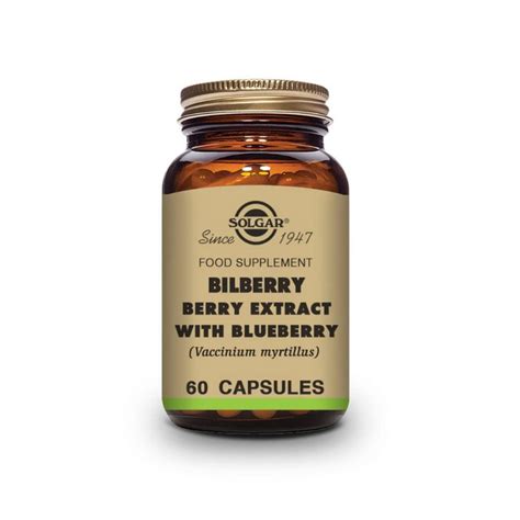 Solgar Bilberry Extract 60 Veg Capsules Antioxidant Support And Eye Health