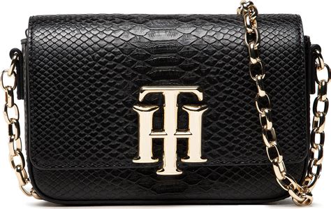 Tommy Hilfiger Th Lock Mini Crossover Snake Γυναικεία Flap Bag Χιαστί