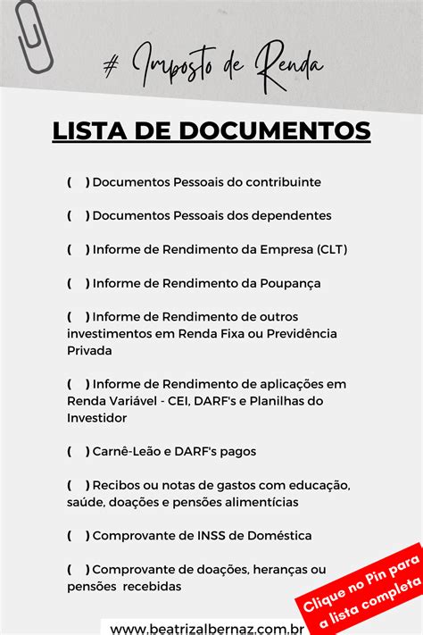 Documentos Para Imposto De Renda 2018 Pdf Compartilhando Documentos