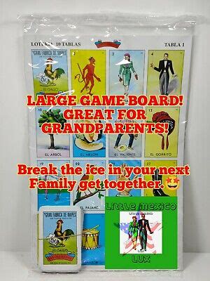 Board Set Loteria Authentic Mexican Don Clemente Bingo Game Cards