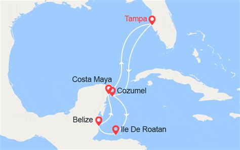 Croisière Cozumel Honduras Belize Costa Maya 8 jours départ Tampa