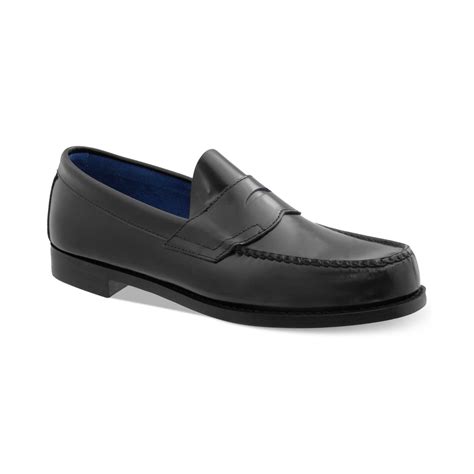 G.h. Bass & Co. Rencrist Weejun Flat Strap Penny Loafers in Black for ...