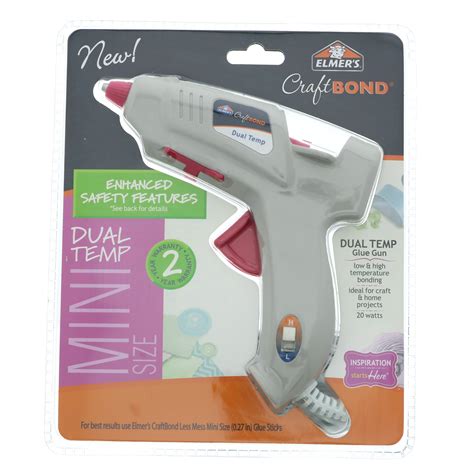 Elmer S CraftBond Enhanced Safety Mini Dual Temp Glue Gun Shop Glue