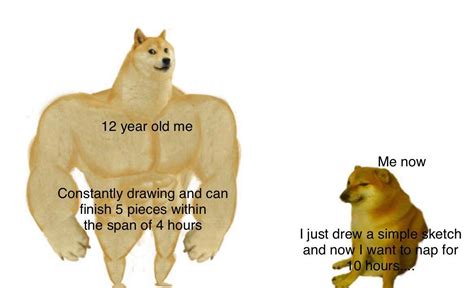 12 Year Old Me Would Throw Me To The Ground Swole Doge Vs Cheems