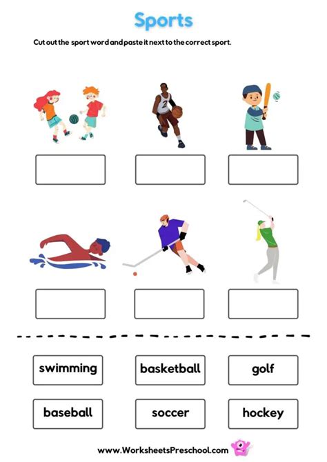 Sports Worksheets For Preschool 8 Free Printables